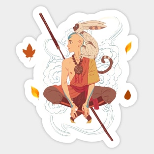 Aang and Momo Sticker